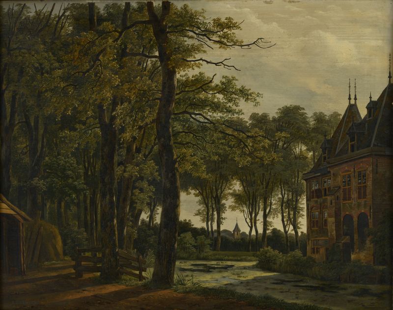 Zwijndrecht — Adrianus van der Koogh - Het slot DevelsteinHet slot Develstein in de Zwijndrechtse Waard - DM-898-557 - Dordrechts Museum.jpg