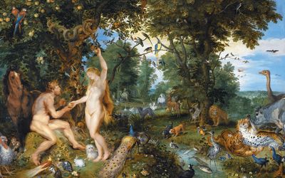Den Haag — Jan Brueghel de Oude en Peter Paul Rubens - Het aards paradijs met de zondeval van Adam en Eva.jpg