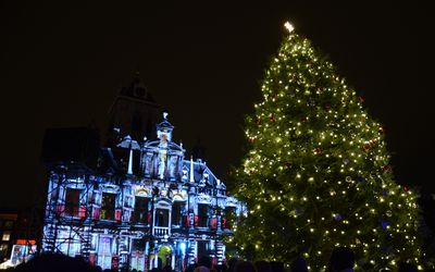 Delft — Stadhuis Delft lichtjesavond 2014.JPG